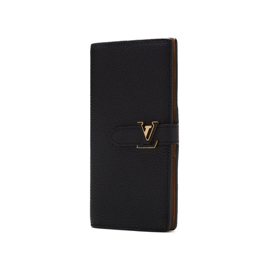 LOUIS VUITTON Lewitton Vertical Capsine 2 Fable Long Wallet Leather Noir (Golden ) 's Head Wallet Head Wallet Long Wallet Hybrid Delivery escence Online