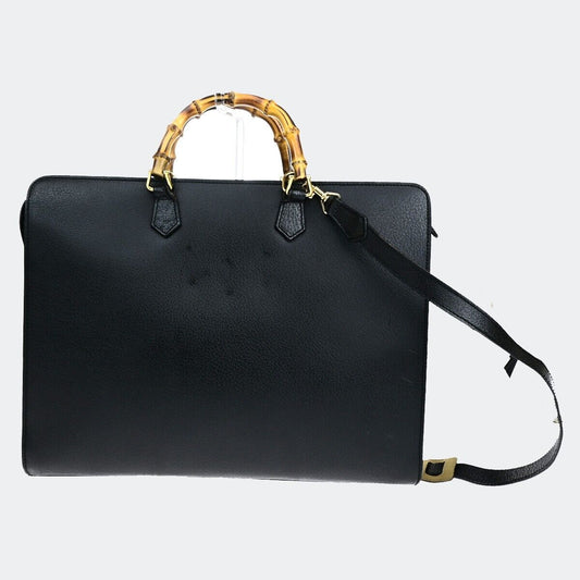 Luxury Gucci Trending 2025 Bamboo Leather Briefcase Bag