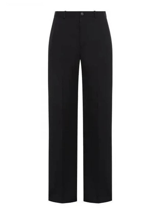 Luxury Balenciaga Regular Fit Tailored Wide Pans Black