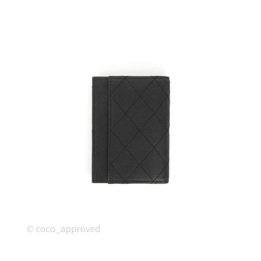 Chanel Card Holder Quilted So Black Calfskin 24P
