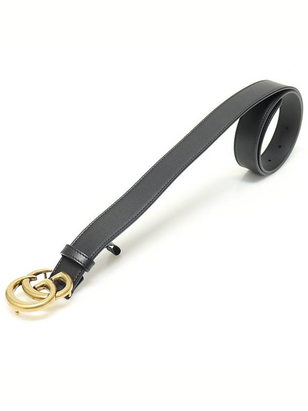 Luxury Gucci Trending 2025 Black leather gold plated double G buckle GG Marmont men s belt 85 414516