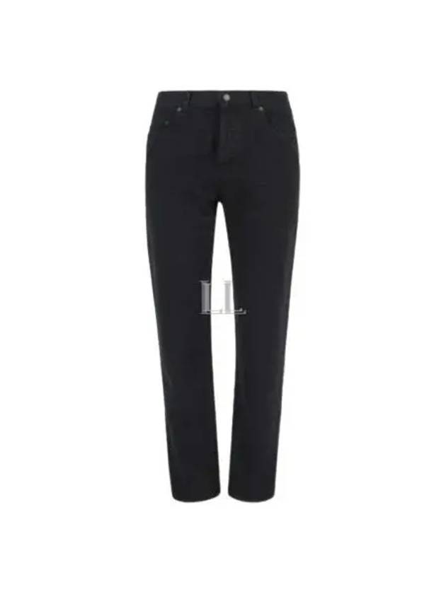 Luxury Saint Laurent Vanessa Denim Straight Jeans Black
