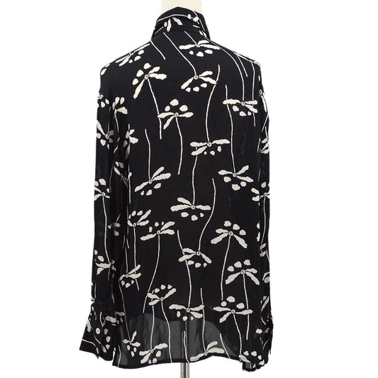 Luxury Chanel Fall 1994 CC floral-print silk shirt #40