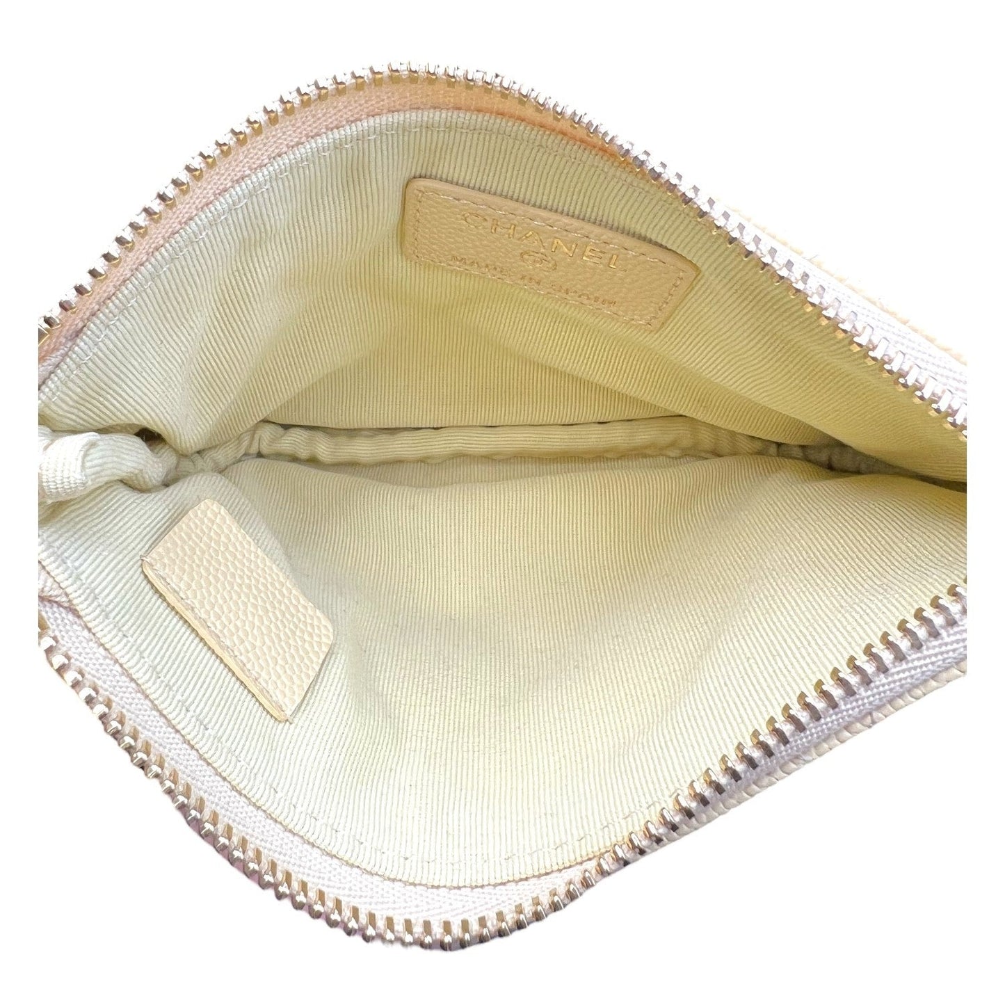 Luxury Chanel Quilted Caviar Cosmetic Case