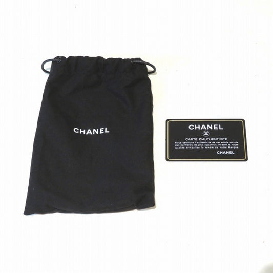 Luxury Chanel matelasse black lambskin name tag brand accessory pass case ladies