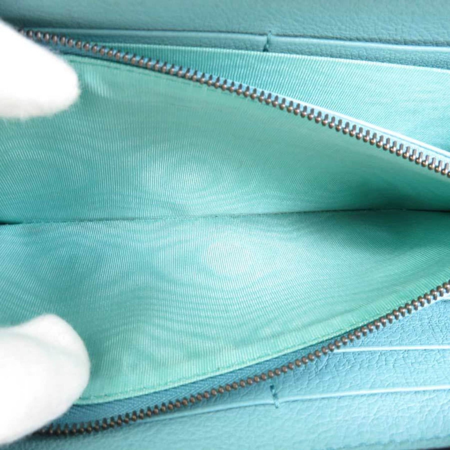 Luxury Gucci Round Zipper Long Wallet GG Marmont Diana Leather Turquoise Blue Gold Unisex 658634