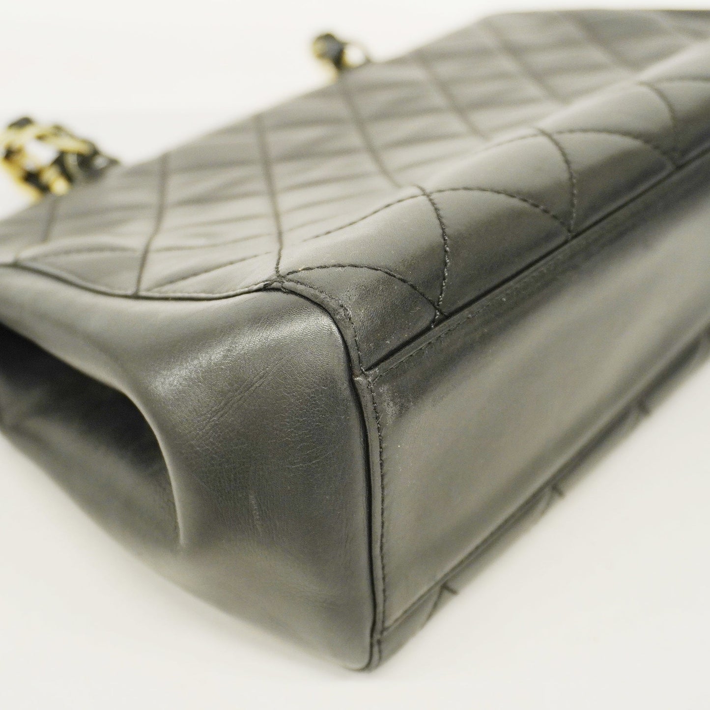 CHANEL Matelasse Chain Shoulder Women's Leather Tote Bag Black