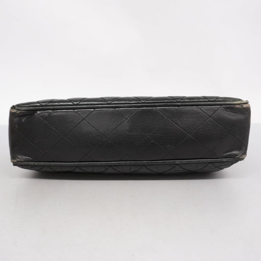 CHANEL Matelasse Chain Shoulder Women's Leather Shoulder Bag Black