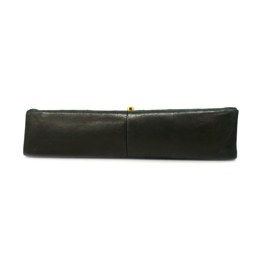 CHANEL Matelasse W Flap W Chain Women's Leather Shoulder Bag Black