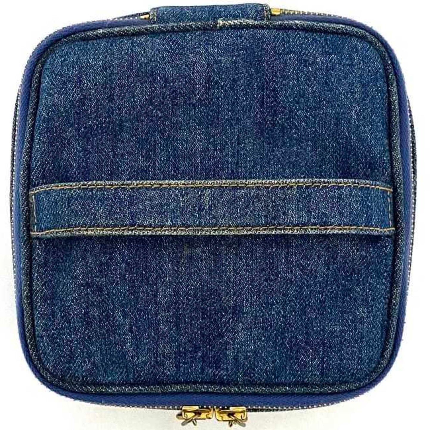 Luxury Chanel Handbag Vanity Cocomark A07058 Canvas Leather GP 4th Pouch Double Stitch