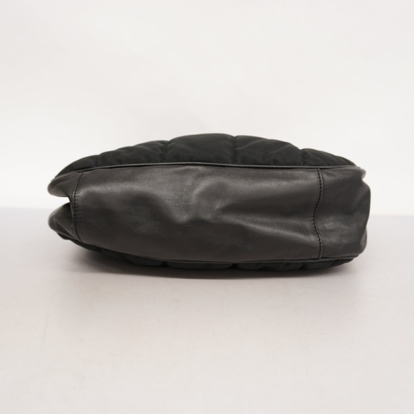 CHANELAuth Chocolate Bar Chain Shoulder Women's Nylon Shoulder Bag Black