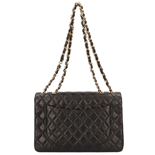 Luxury Chanel chain matelasse shoulder bag lambskin black ladies
