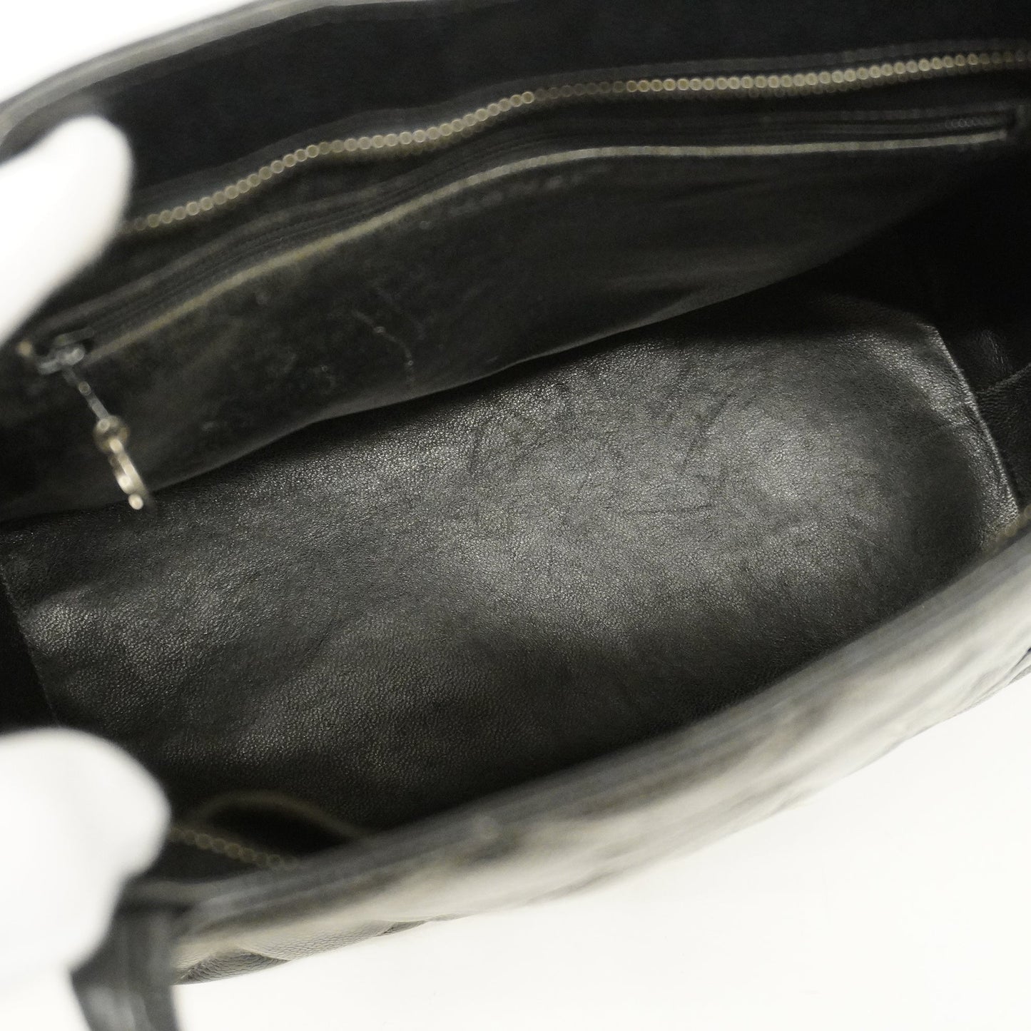 CHANELAuth Reprint Tote Women's Caviar Leather Tote Bag Black