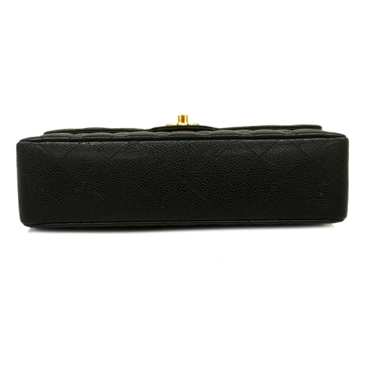 CHANEL Big Matelasse W Flap W Chain Women's Caviar Leather Shoulder Bag