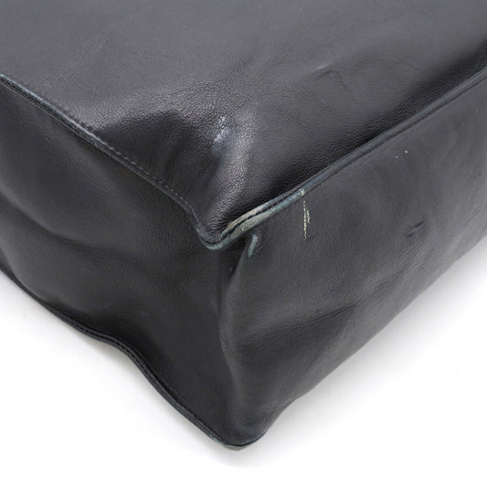 Luxury Chanel here mark chain tote bag large shoulder leather black