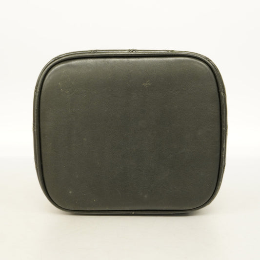 CHANEL Bicolor Vanity Bag Women's Leather Vanity Bag Black