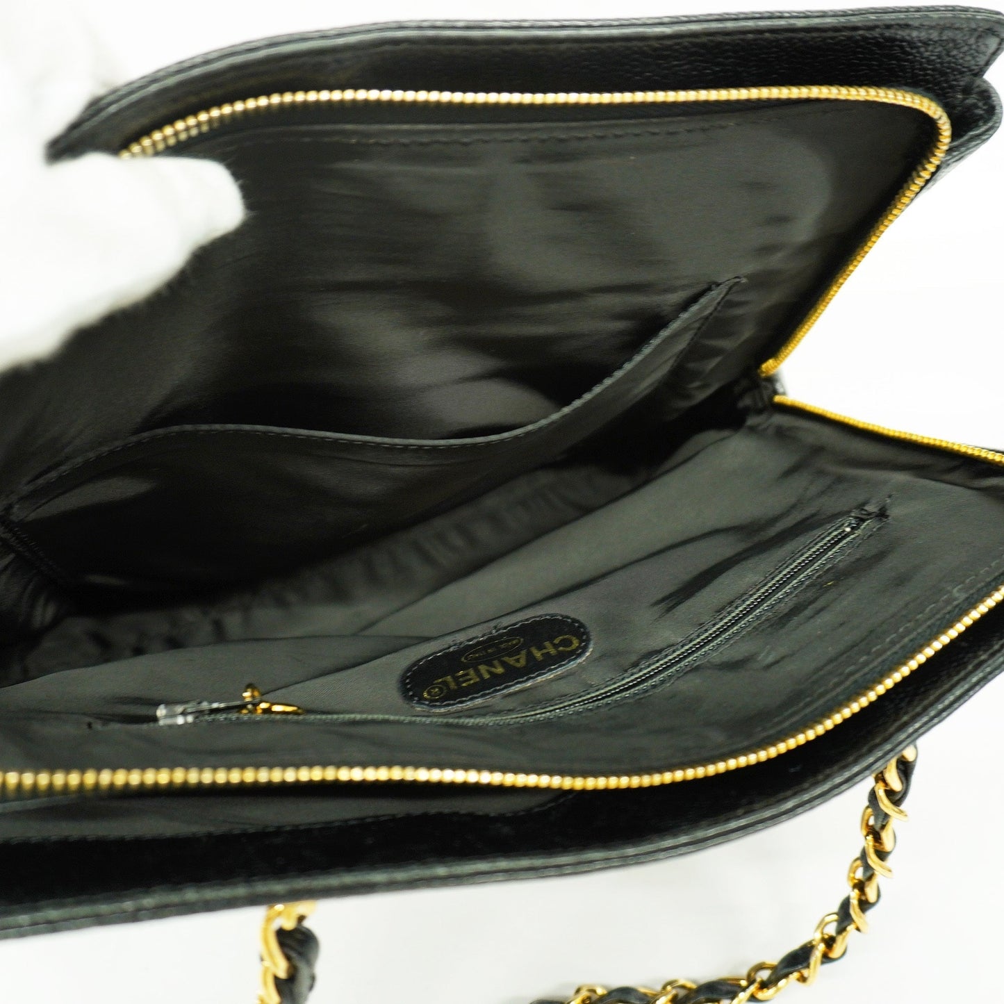 Luxury Chanel Reprint Tote Women's Caviar Leather Bag Black
