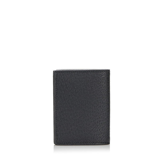 Luxury Gucci GG Marmont Double Card Case Business Holder 428737 Black Leather Ladies GUCCI