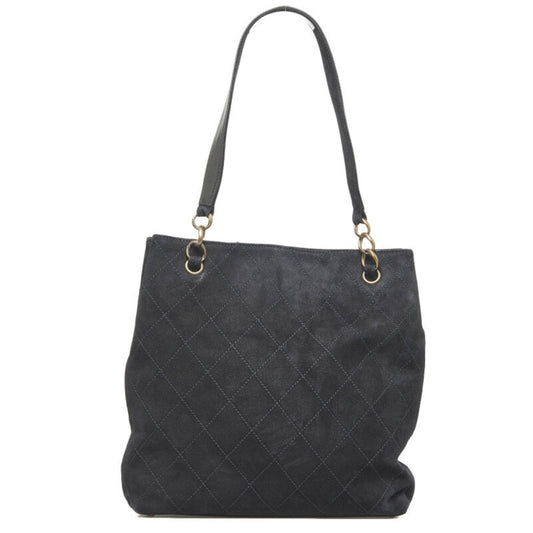 Luxury Chanel coco mark handbag tote bag black leather ladies