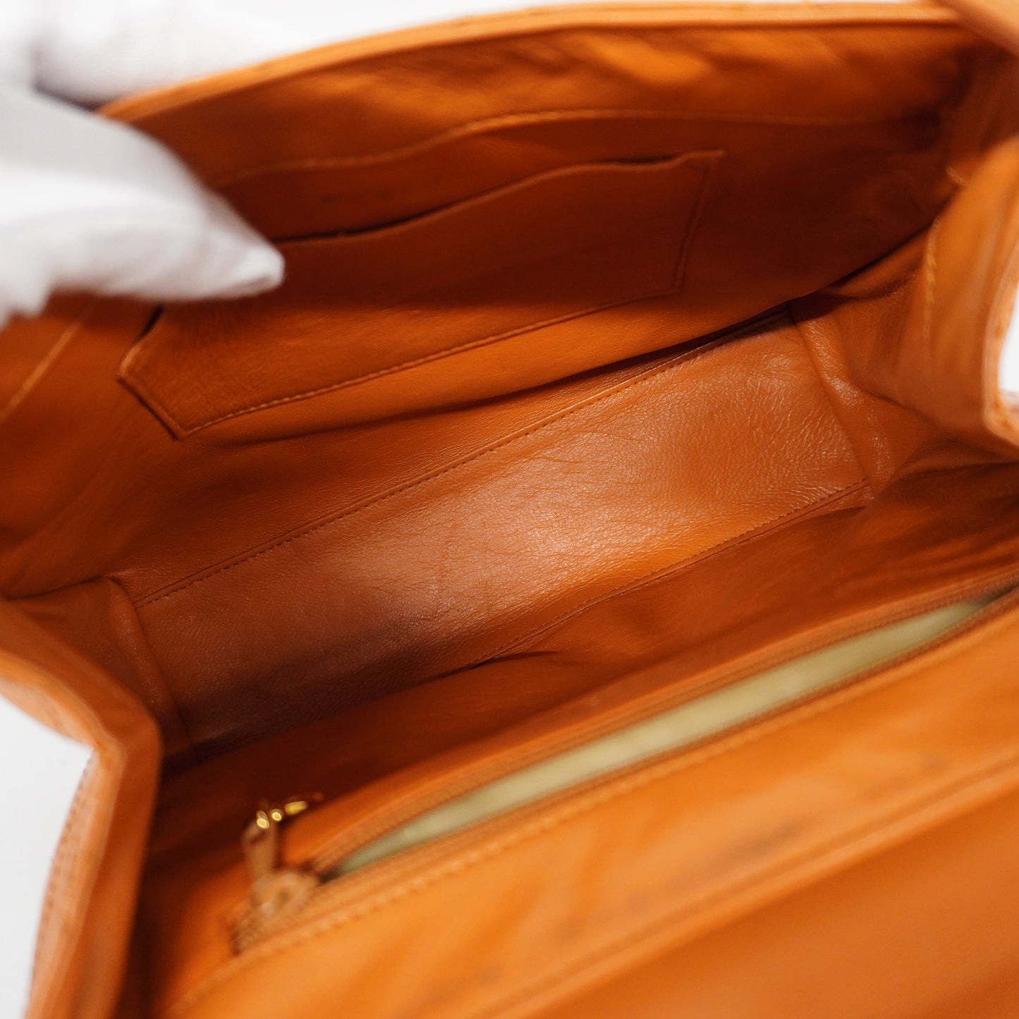 Luxury Chanel Matelasse Women's Leather Handbag Orange