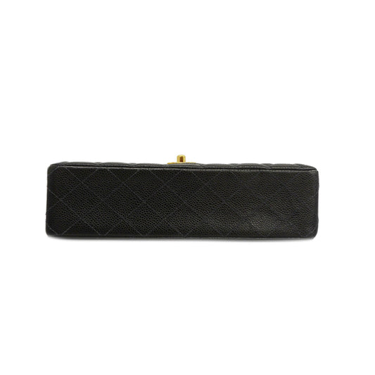 CHANEL Matelasse W Flap W Chain Lambskin Women's Leather Shoulder Bag Black