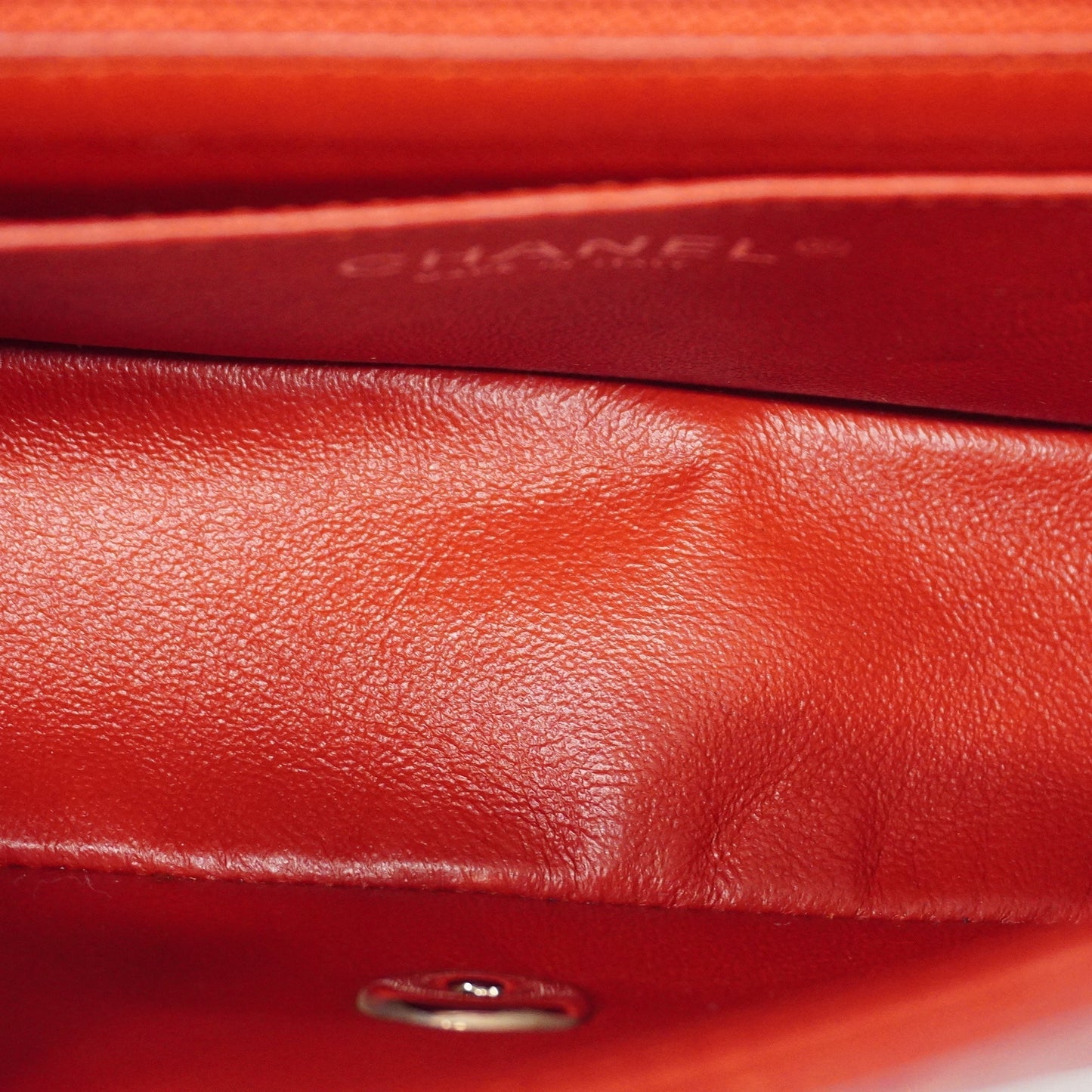 CHANELAuth Matelasse W Flap W Chain Shoulder Bag Lambskin Women's Leather Red