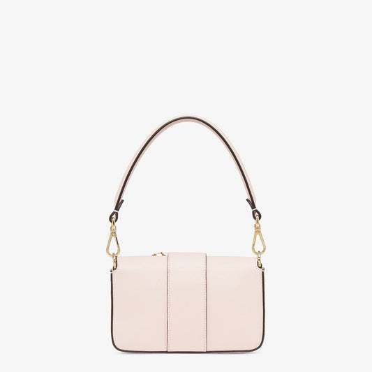 Luxury FendiLuxury FendiFENDACE BROOCH MINI 20 BAGUETTE BAG IN LIGHT PINK CALFSKIN