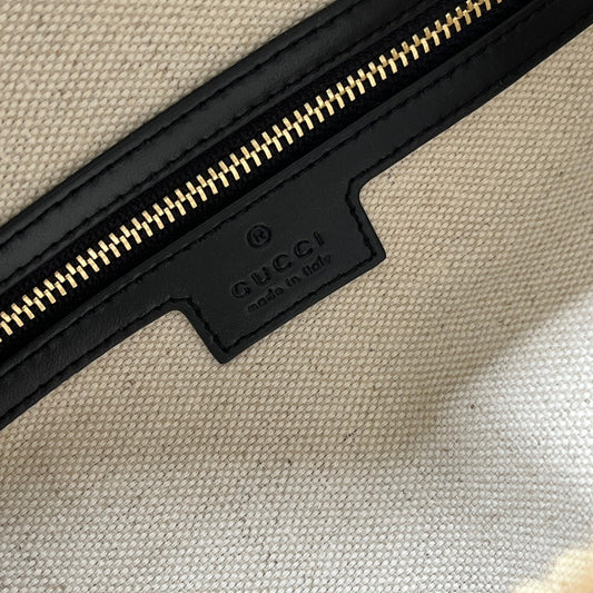 Luxury Gucci MATELASSÉ TOP HANDLE BAG 31 IN BLACK EMBOSSED CALFSKIN GOLD HARDWARE