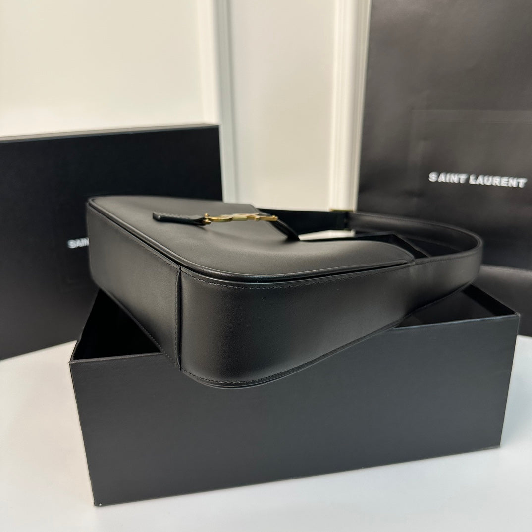 Luxury Saint Laurent Le 5 a 7 24 Black Lambskin Ghw