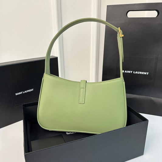 Luxury Saint Laurent Le 5 a 7 24 Light Green Lambskin Ghw