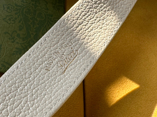 Luxury Gucci SHOULDER BAG 25 IN WHITE LAMBSKIN GOLD HARDWARE