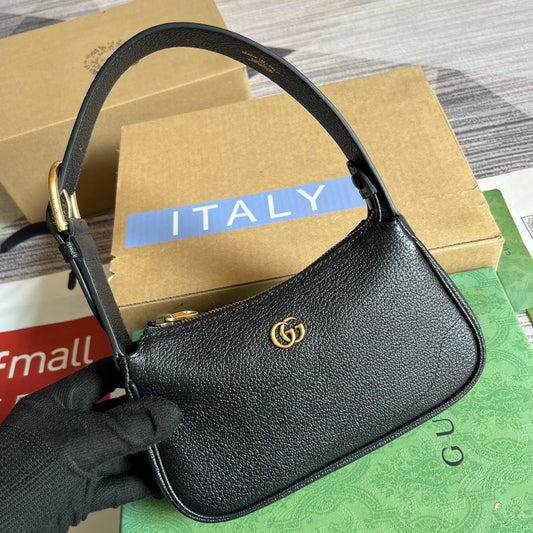 Luxury Gucci APHRODITE MINI 21 SHOULDER BAG IN BLACK CALFSKIN