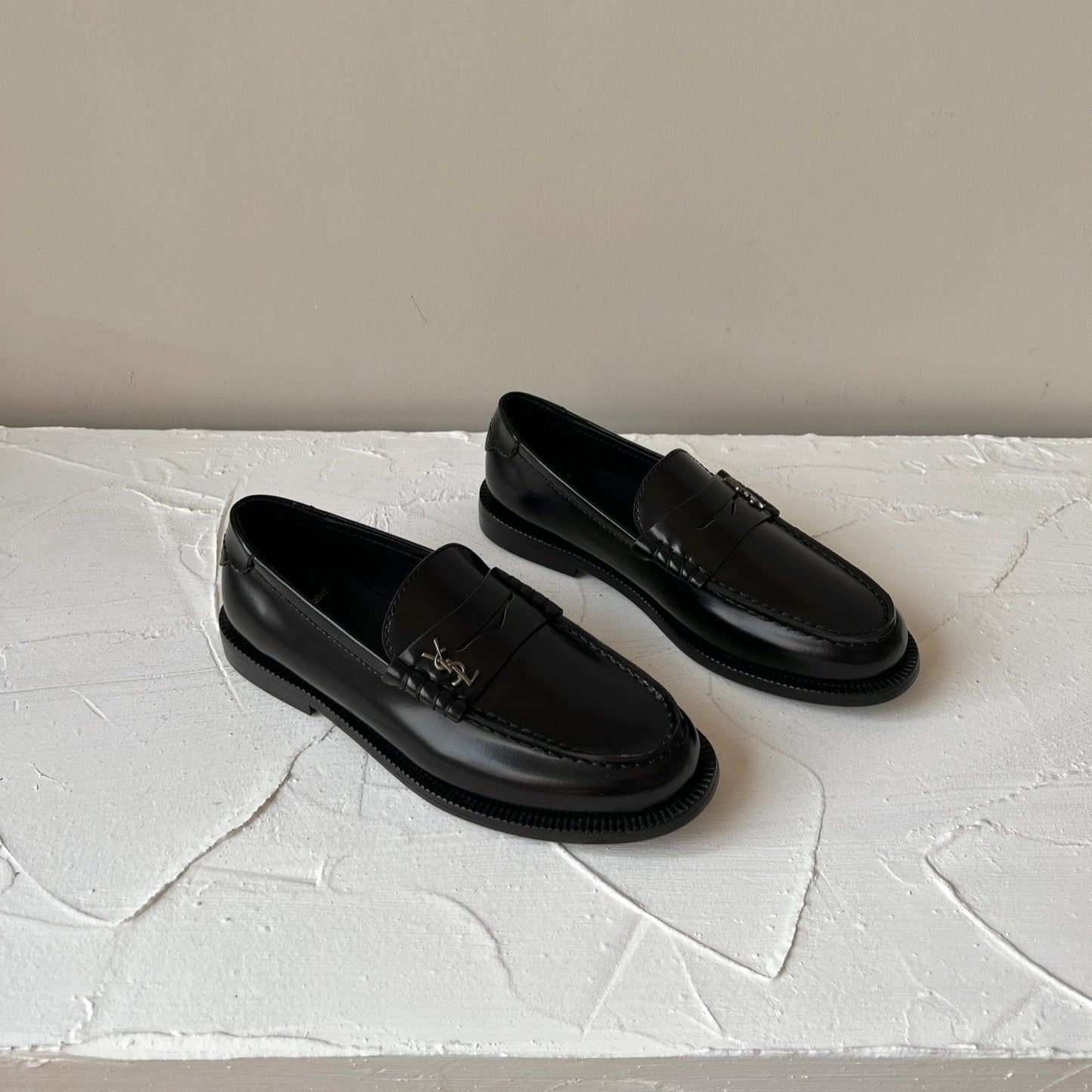 Luxury Saint Laurent SL LE LOAFER BLACK CALFSKIN