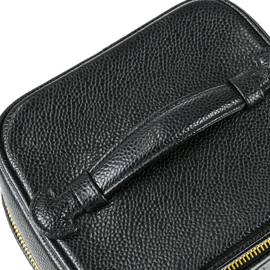 Luxury Chanel Vanity Handbag Black Caviar 78711