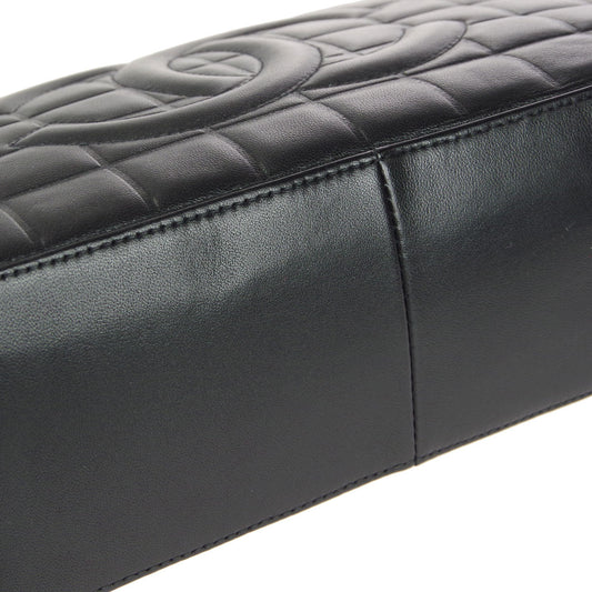Luxury Chanel Choco Bar Shoulder Bag Black Lambskin 67732