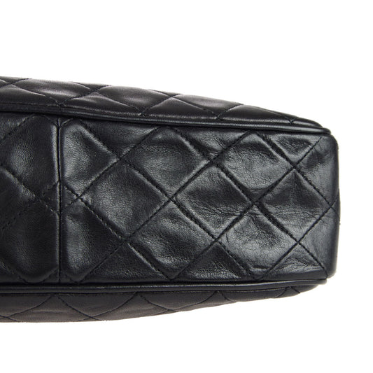 Luxury Chanel Fringe Chain Shoulder Bag Black Lambskin 67936