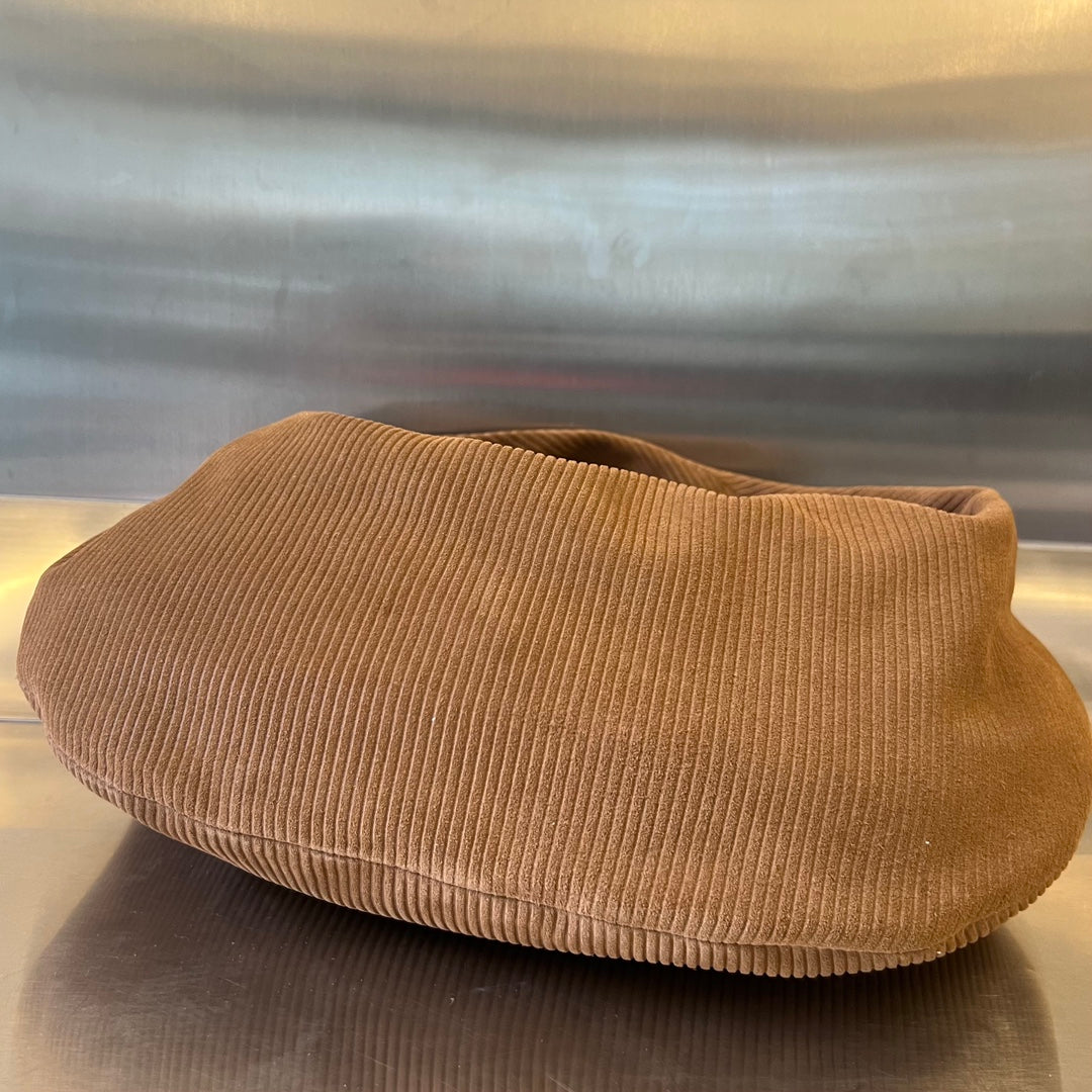 Luxury Bottega Veneta SMALL JODIE 48 BROWN CORDUROY FABRIC