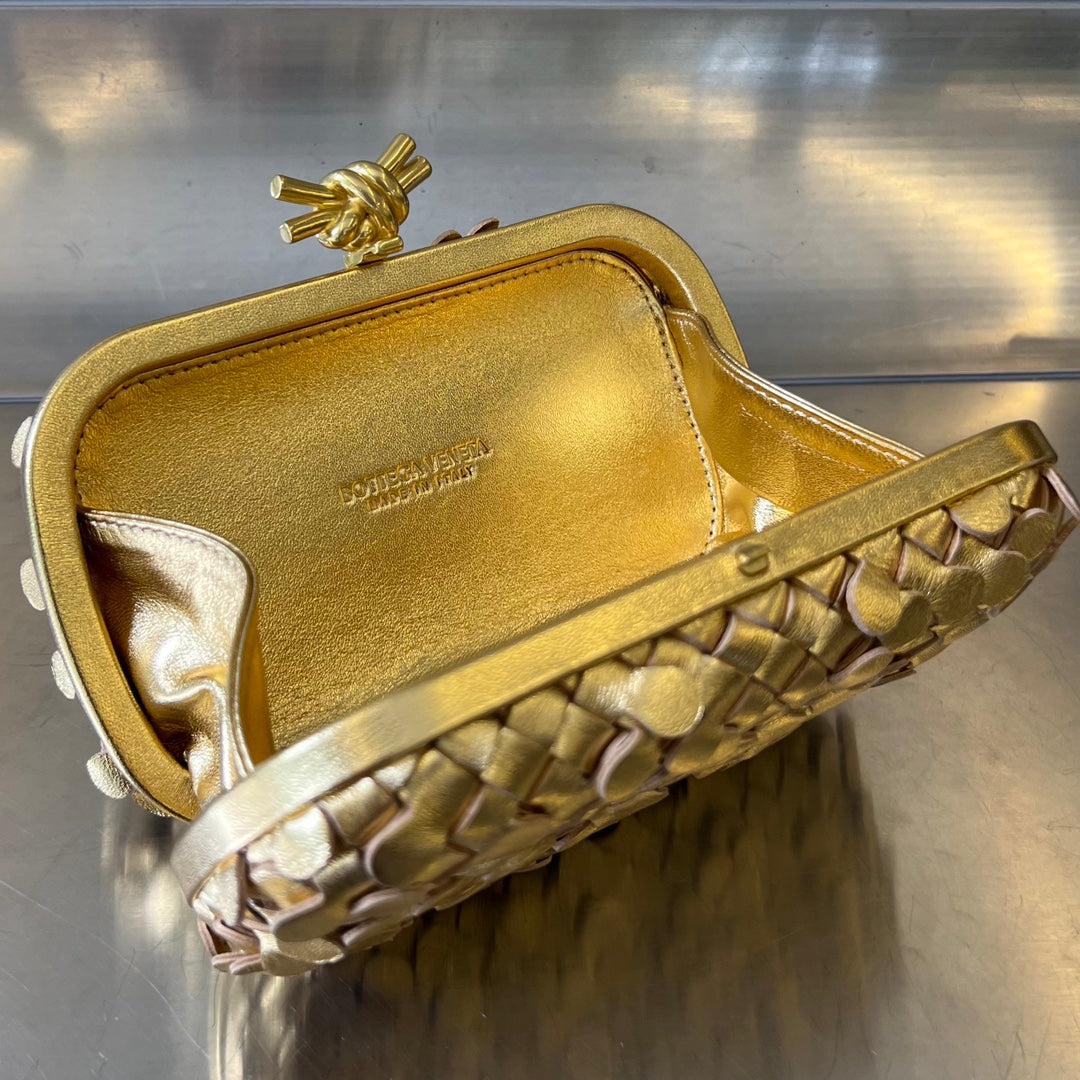 Luxury Bottega Veneta GOLDEN KNOT 19 IN GOLDEN LAMBSKIN