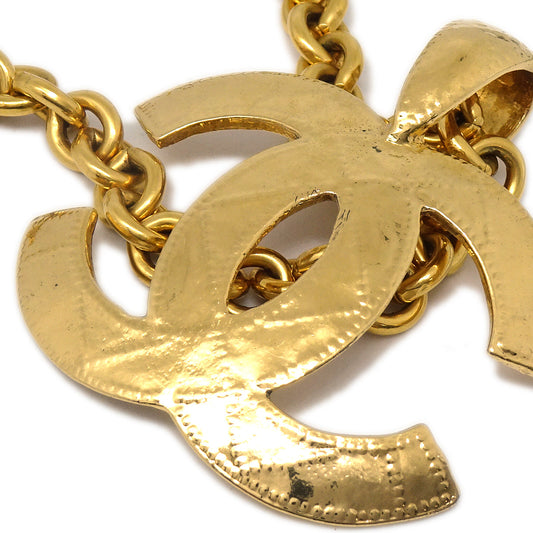 Luxury Chanel Quilted Charm Gold Chain Pendant Necklace Accessories 94A