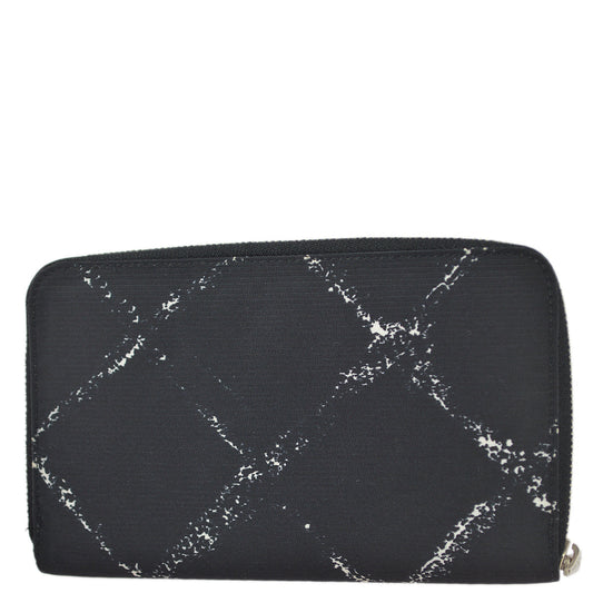 Luxury Chanel Travel Line Black Nylon Wallet Purse