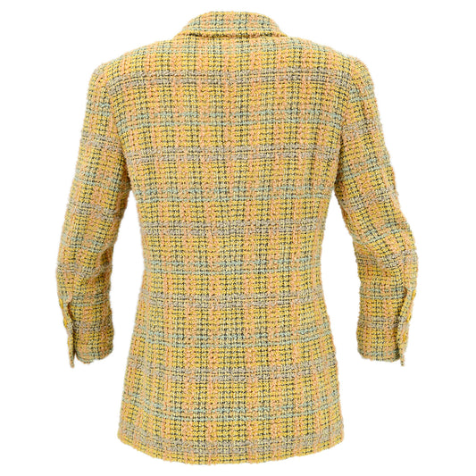 Luxury Chanel Fall 1994 single-breasted tweed jacket #42