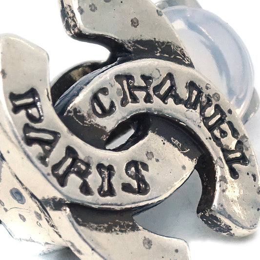 Luxury Chanel CC Earrings Clip-On Silver 99A
