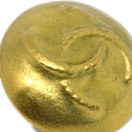 Luxury Chanel Button Earrings Clip-On Gold 95C