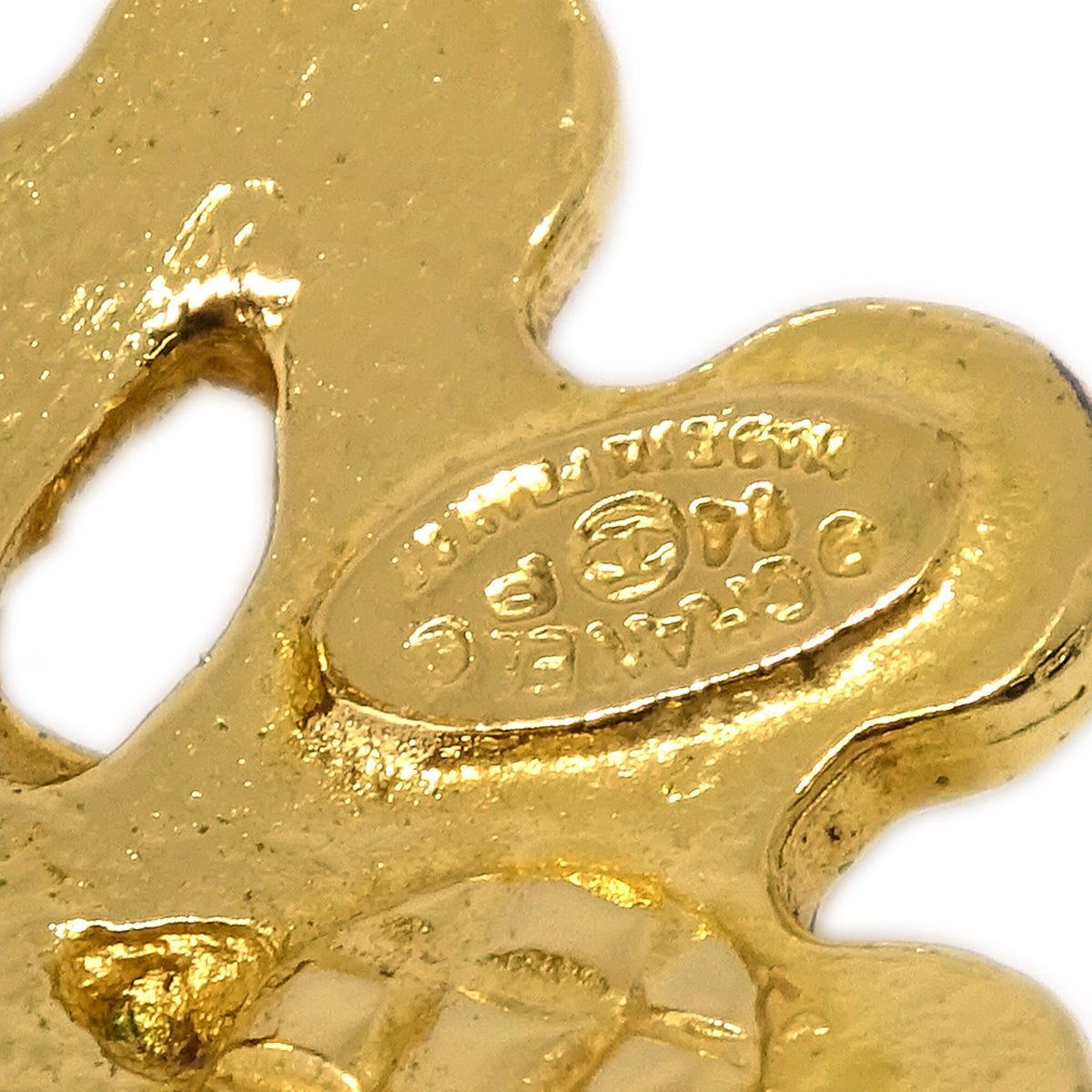Luxury Chanel Flower Earrings Clip-On Gold 94P