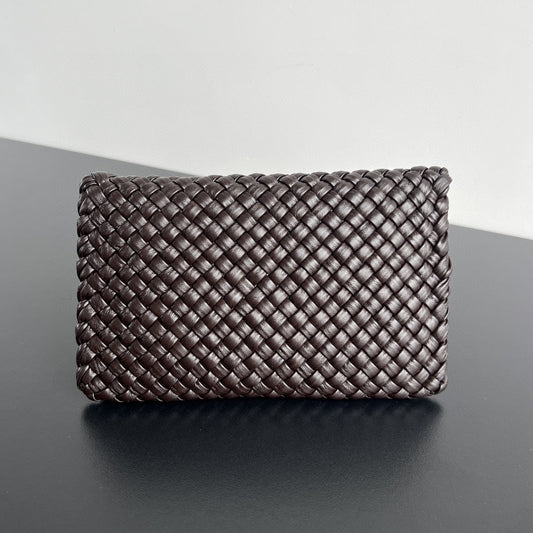 Luxury Bottega Veneta MINI COBBLE 20 BAG IN DARK BROWN LAMBSKIN