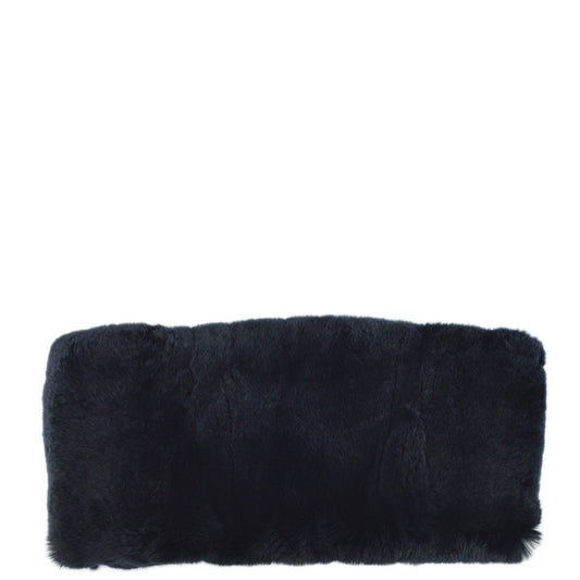 Luxury Chanel Fur Shawl Stole Black Small New