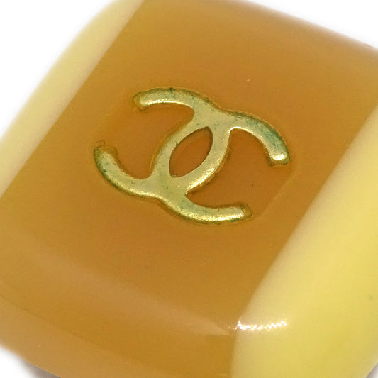 Luxury Chanel Square Earrings Clip-On Beige 01A