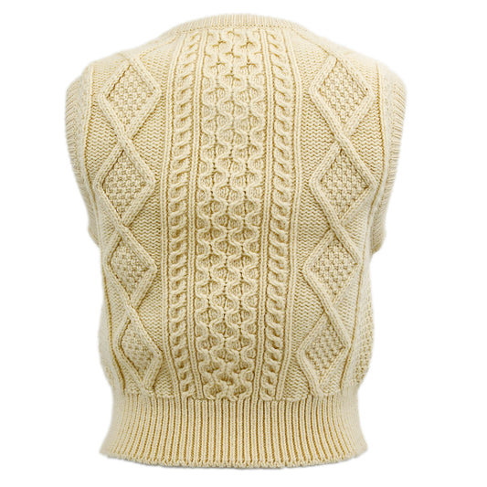 Luxury Chanel Vest Sweater Ivory 96A #38