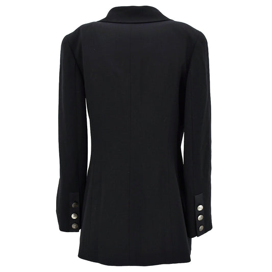 Luxury Chanel Double Breasted Jacket Black 97C #40