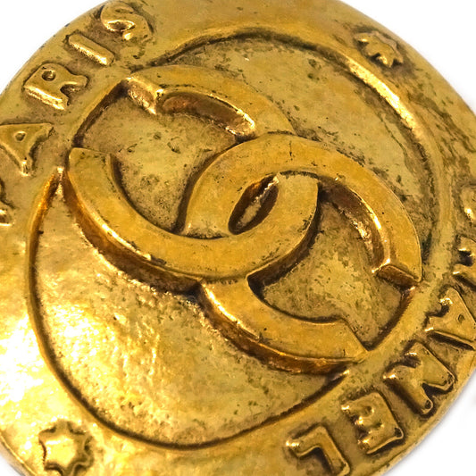 Luxury Chanel Oval Earrings Clip-On Gold 28/2841